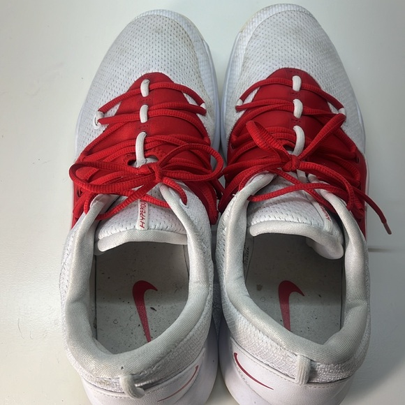 Nike Zoom Hyperdunk White Sneakers with Red Swoosh Size 16.5 - Picture 4 of 7